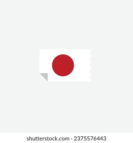 Japan flag icon vector illustration