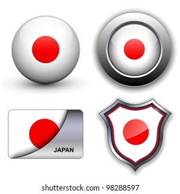 Japan flag icons theme.