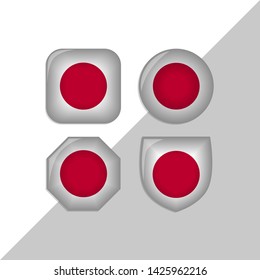 japan flag icons theme. vector