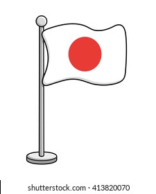 Japan flag illustration.