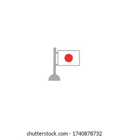 japan flag logo or icon is ready to be printed