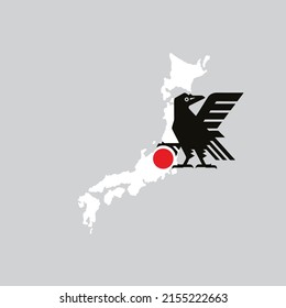 Japan Flag Map Is Logo Combining Flag Japan With Football Map And Icons