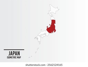 Japan flag and map vector.