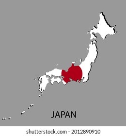 Japan flag map vector illustration eps8