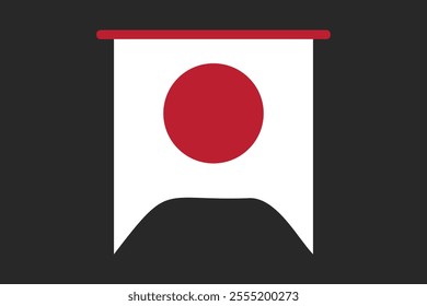 Japan flag, The flag of Japan, Flag of Japan national country symbol illustration Vector, Rectangle Japan flag illustration, Flat vector illustration
