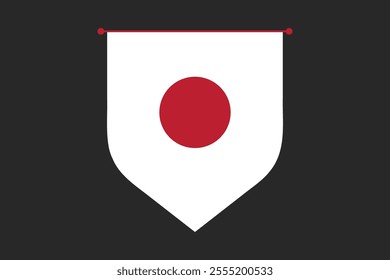 Japan flag, The flag of Japan, Flag of Japan national country symbol illustration Vector, Rectangle Japan flag illustration, Flat vector illustration
