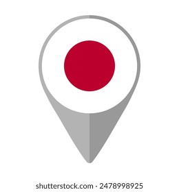 Japan Flag on Location Pin