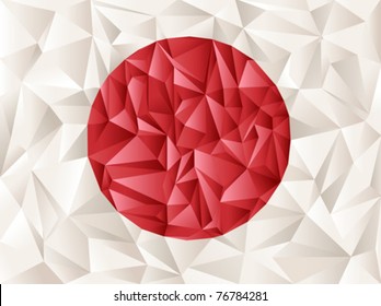 japan flag origami creative idea - great background for social designs