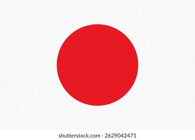Bandera de Japón con fondo de pared de textura de papel. Ilustración vectorial 