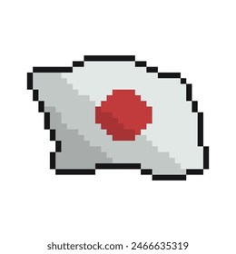 pixel art de la bandera de japón para proyectos y diseños digitales dinámicos.