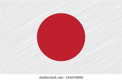 Japan flag. Simple vector Japan  flag
