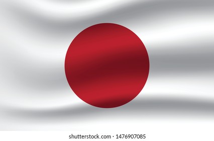 Japan flag. Simple vector Japan  flag