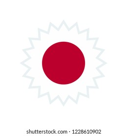 Japan flag. Japan star flag.
