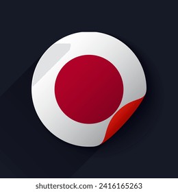 Japan Flag Sticker Vektorgrafik
