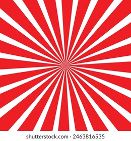 Japan flag. Sun japanese pattern. Red-white sunrise background. Asian kamikaze texture. Tokyo sunlight. National japanese background. Sunburst pattern. vector illustration. Eps 10 