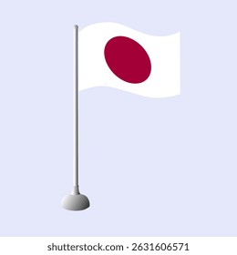 Japan flag, Japan table flag, Japan flag icon vector isolated on white background