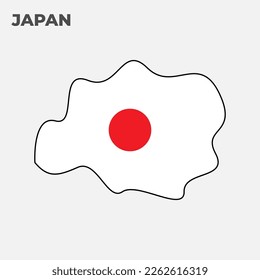 Japan flag vector abstract illustration