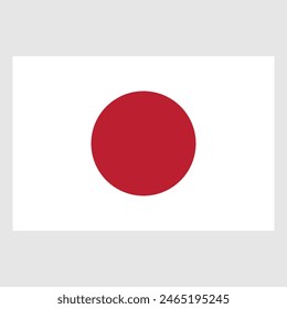 Diseño Del Vector De La Bandera De Japón , Archivo Eps