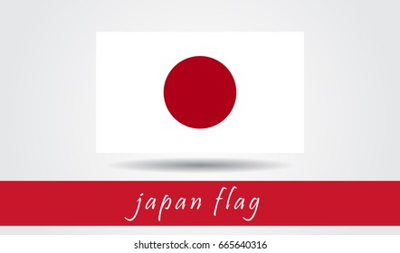 japan flag vector eps 10 flat for country