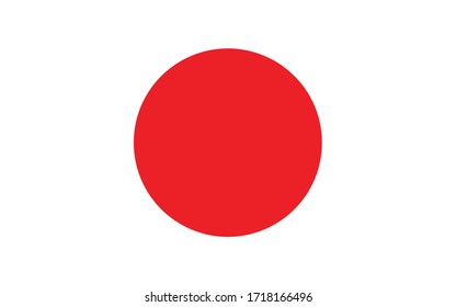 Japan flag vector graphic. Rectangle Japanese flag illustration. Japan country flag is a symbol of freedom, patriotism and independence.