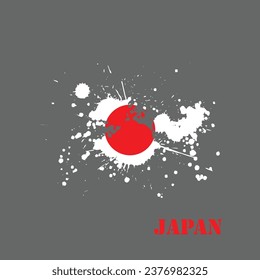 Japan flag vector icon. abstract design