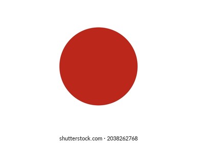 Japan flag vector icon in official color and proportion correctly