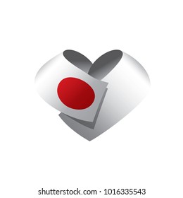 Japan flag, vector illustration