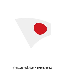 Japan flag, vector illustration
