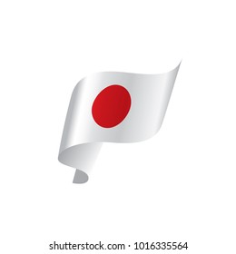 Japan flag, vector illustration