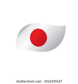 Japan flag, vector illustration