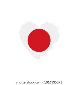 Japan flag, vector illustration