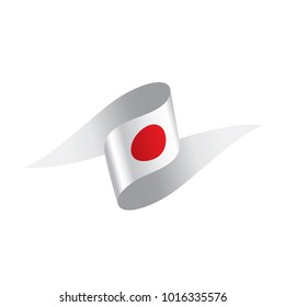Japan flag, vector illustration