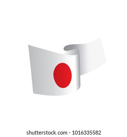 Japan flag, vector illustration