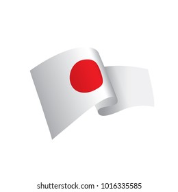 Japan flag, vector illustration