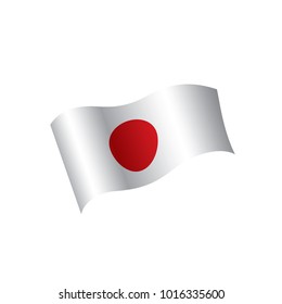 Japan flag, vector illustration