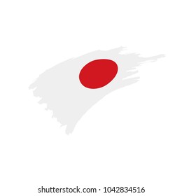 Japan flag, vector illustration