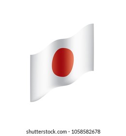 Japan flag, vector illustration