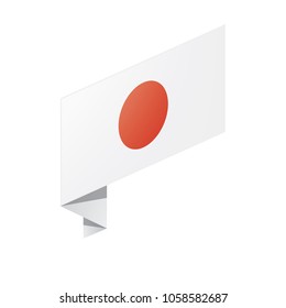 Japan flag, vector illustration
