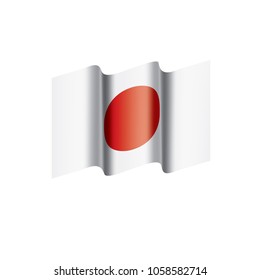 Japan flag, vector illustration