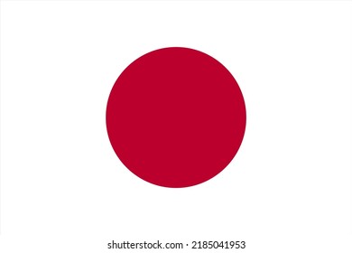 Japanische Flagge, Flagge Japans, Vektorgrafik