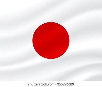 Japan flag vector illustration
