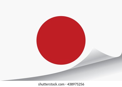 Japan flag vector illustration.
