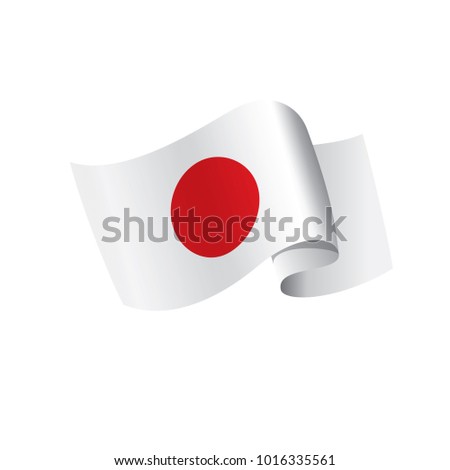 Japan flag, vector illustration