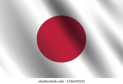 Japan flag vector illustration. Accurate dimensions, elements proportions and colors.