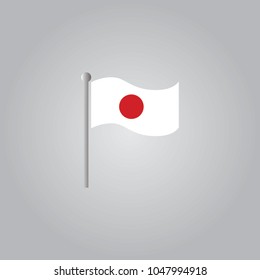 Japan flag vector illustration colors and proportion national isolated emblem concept eps