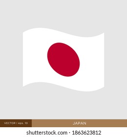 Japan Flag Vector Illustration Design Template.
