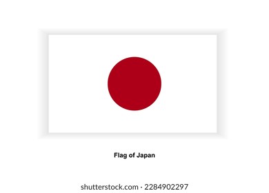 japan flag vector illustration, the national flag of Japan, a rectangular white banner bearing a crimson-red circle at its center, Nisshōki, Hinomaru, Nisshoki flag, sticker design, Tokyo, red