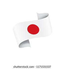 Japan flag, vector illustration on a white background