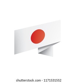 Japan flag, vector illustration on a white background