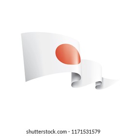 Japan flag, vector illustration on a white background